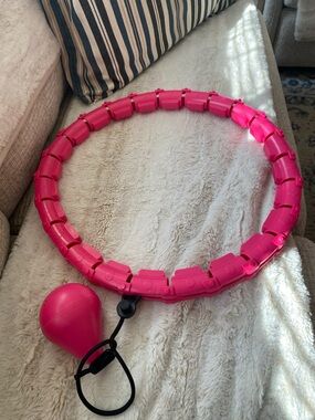 Adjustable Smart Fitness Hula Hoop - Hot Pink